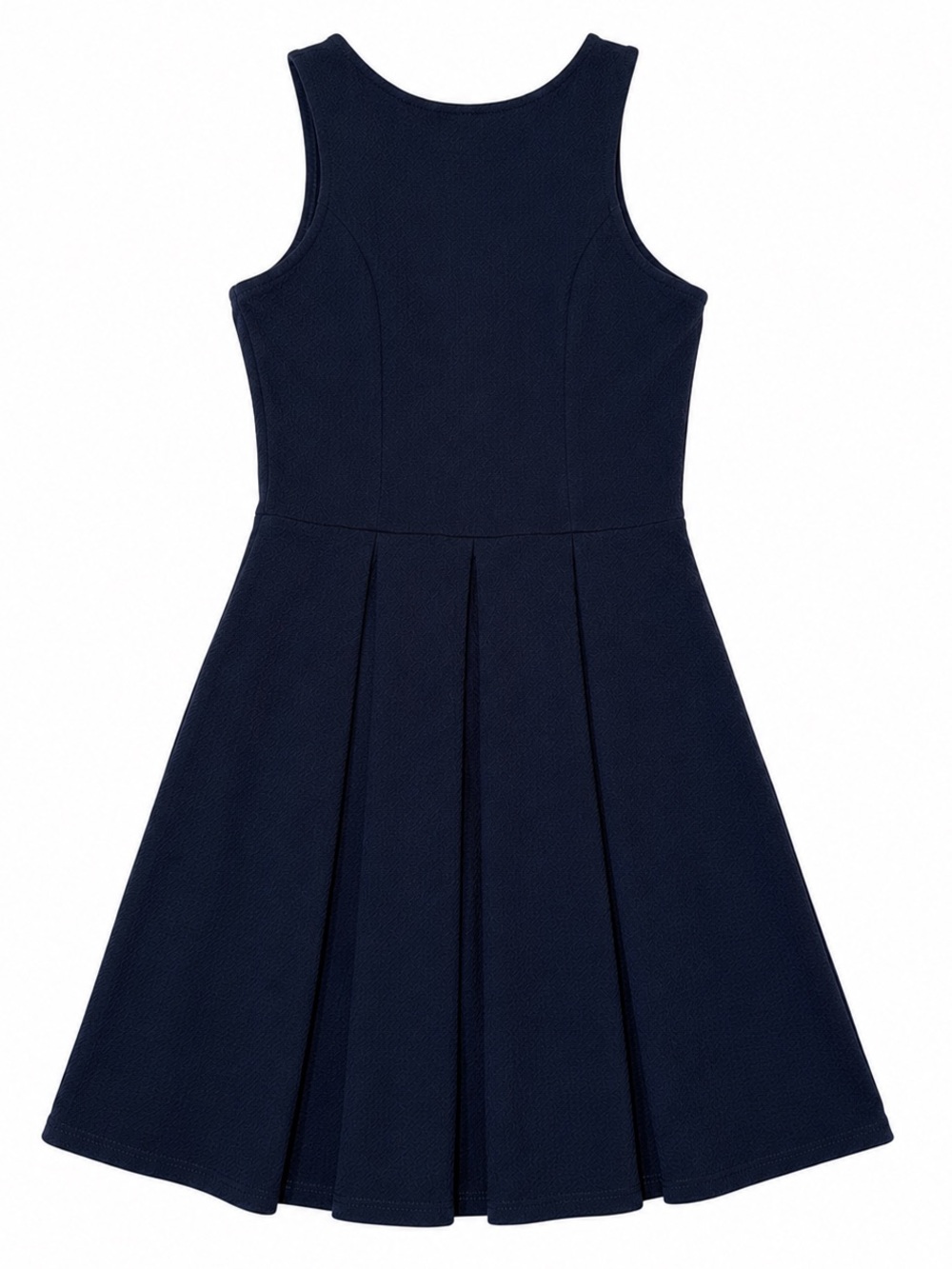 EZRA Classic Navy Sleeveless Pleated Dress Size Small